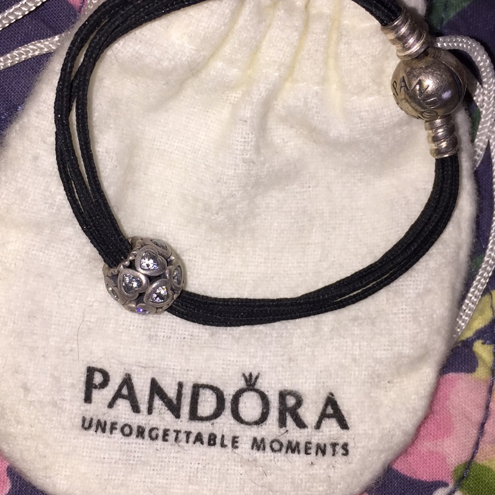 Pandora bracelet and heart charm